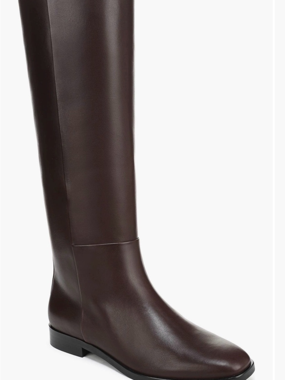 Women's Smooth Leather Boots in Dark Brown